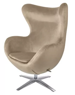King Home Fotel Jajo Egg Szeroki Velvet khaki HE-066.KHAKI.09 - Fotele - miniaturka - grafika 1