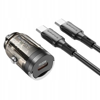 Borofone Ładowarka samochodowa BZ29 Ray - Typ C - PD 30W 3A kabel Typ C - C