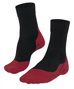 FALKE Męskie skarpety do biegania RU4 Endurance L&R, bawełna, 1 para, czarne (Black 3008), 42-43 - Skarpetki damskie - miniaturka - grafika 1