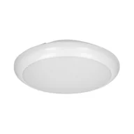 Lampy sufitowe - LAPIS LED 12W, plafon oświetleniowy z mikrofalowym czujnikiem ruchu, 800lm, IP65, 4000K, IK10, poliwęglan mleczny, biały - miniaturka - grafika 1