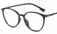 Okulary korekcyjne, oprawki, szkła - Okulary korekcyjne minusy kocie czarne -0.5 do -6 - miniaturka - grafika 1