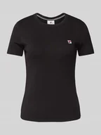 Koszulki i topy damskie - T-shirt z wyhaftowanym logo model ‘BIELLA’ - miniaturka - grafika 1