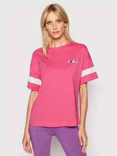 Koszulki i topy damskie - Diadora T-Shirt Ss Spotlight 102.177100 Różowy Regular Fit - grafika 1