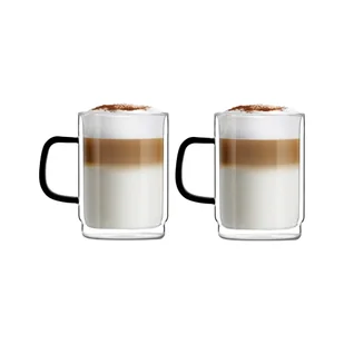 Vialli Design Komplet 2 szklank z podwójną ścianką Carbon 350 ml 8562 28562 + - Szklanki - miniaturka - grafika 2