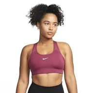 Biustonosze - Nike DF Swsh 1Pp Biustonosz Rosewood/White XXL - miniaturka - grafika 1