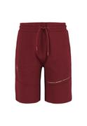 Spodnie i spodenki dla chłopców - Czerwone szorty dresowe chłopięce N-WILL JUNIOR - Volcano - miniaturka - grafika 1