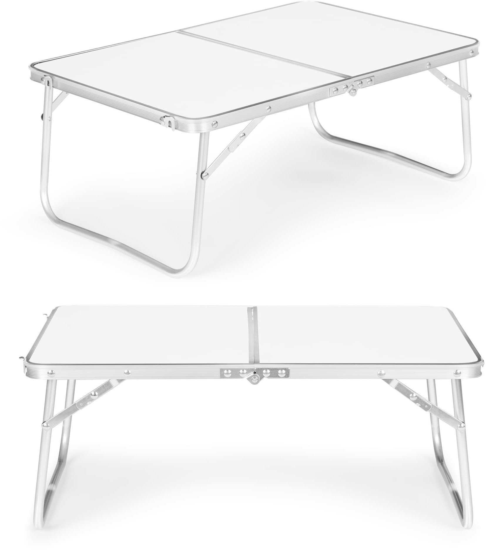 Stolik turystyczny mały stół piknikowy składany 60x40 cm biały MultiGarden