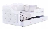 Łóżka dla dzieci i młodzieży - ﻿Łóżko tapicerowane 160x80 szuflada + materac LILI - miniaturka - grafika 1