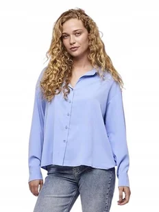 Pieces Koszula Damska Niebieska z Długim Rękawem i Kołnierzykiem S Dri - Koszule damskie Pieces Koszula Damska Niebieska z Długim Rękawem i Kołnierzykiem S Dri - Koszule damskie - miniaturka - grafika 1