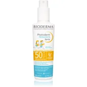 Balsamy i kremy do opalania - Bioderma Photoderm Pediatrics Spray SPF50+ 200ml - miniaturka - grafika 1