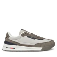 Sneakersy męskie - Sneakersy Tommy Hilfiger Retro Runner Nylon Mix FM0FM05523 Beżowy - miniaturka - grafika 1