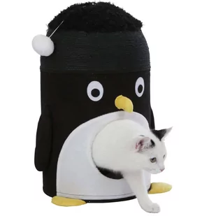 KERBL Budka do drapania Pingu, czarno-biała 50x30cm [81625] - Drapaki dla kotów - miniaturka - grafika 1