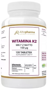 Altopharma Witamina K2 MK-7 z Natto 100 g 120 tabletek 1146129 - Leki przeciwbólowe - miniaturka - grafika 1