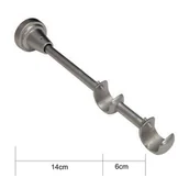 Akcesoria do wystroju okien - Wspornik podwójny 19/19 mm Renesans satyna - miniaturka - grafika 1