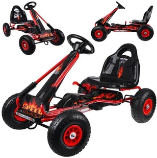 Duży gokart na pedały regulowane siedzisko pompowane koła SP0839 EDUKAMP - Jeździki dla dzieci - miniaturka - grafika 1