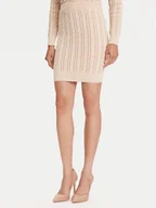 Spódnice - Guess Spódnica mini W5YD68 Z3OU0 Beżowy Regular Fit - miniaturka - grafika 1