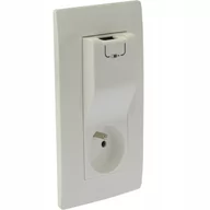 Gniazdka elektryczne - Legrand Gniazdo pojedyńcze z uziemieniem + USB NILOE 2 Biały 764528 - miniaturka - grafika 1