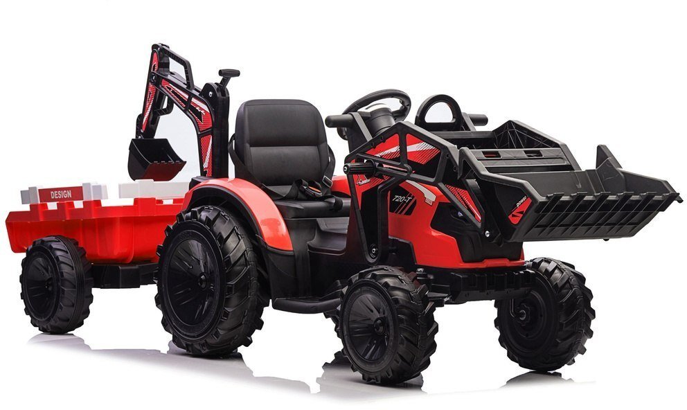 Koparka Z Naczepą Na Akumulator SX2068 Czerwona EDUKAMP