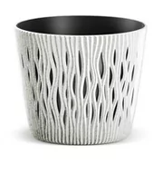 Donice - Doniczka Sandy Round ECO Wood DSR190W biały Prosperplast - miniaturka - grafika 1