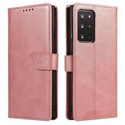 Etui i futerały do telefonów - Magnet Case elegancki futerał etui pokrowiec z klapką i funkcją podstawki Samsung Galaxy Note 20 Ultra różowy - miniaturka - grafika 1