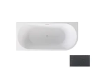 Wanny - Besco Zoya Glam Wanna wolnostojąca przyścienna 170x80 cm lewa biały połysk/grafitowy + syfon z przelewem chrom WA-170-ZLGR - odbiór osobisty: Kraków, Warszawa - miniaturka - grafika 1