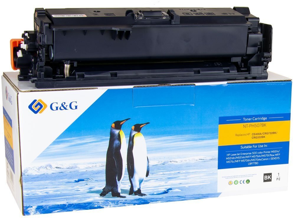 Toner G&G G&G kompatybilny toner z HP CE400A, NT-PH507BKCE400A, HP 507A, black, 5500s