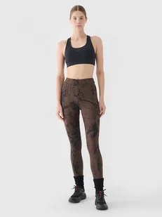 Damskie legginsy z nadrukiem 4F 4FWAW24TTIGF193 - multikolor - Spodnie sportowe damskie - miniaturka - grafika 1