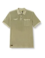 Koszulki męskie - Camel Active Męska Koszulka Polo, Khaki, M - miniaturka - grafika 1