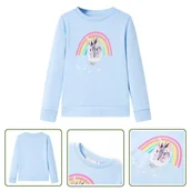 Bluzy dla dziewczynek - Bluza dziecięca - jasnoniebieska - 116 - Bluza Dla Dziecka - miniaturka - grafika 1