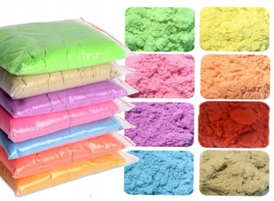PIASEK KIENTYCZNY 1kg MAGICZNY PIASKOLINA SUPER PLASTYCZNY WYBIERZ KOLOR - Masy plastyczne - miniaturka - grafika 1