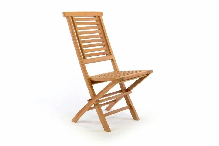 Krzesło tekowe składane DIVERO - Fotele i krzesła ogrodowe - miniaturka - grafika 1