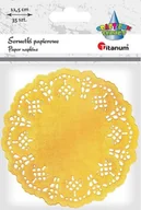 Zabawki kreatywne - Serwetki papierowe okrągłe 11,5cm złote 35szt - miniaturka - grafika 1