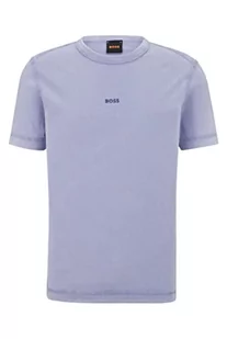 BOSS Męski T-shirt Tokks z bawełnianego dżerseju z nadrukiem logo, bez S, Light/Pastel Purple538, S - Koszulki męskie - miniaturka - grafika 1