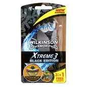 Maszynki do golenia i wkłady - Wilkinson Sword jednorazowa maszynka do golenia dla mężczyzn Xtreme3 Black Edition Comfort 3+1 części - miniaturka - grafika 1