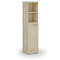 Szafy biurowe - Szafa biurowa kombinowana PRIMO WOOD, drzwi na 3 poziomach, 1781 x 400 x 420 mm, dąb naturalny - miniaturka - grafika 1