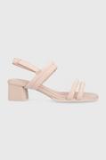 Sandały damskie - Camper sandały zamszowe Katie kolor różowy K201021.007 - miniaturka - grafika 1