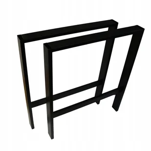 Nogi metalowe A Do stołu Loft Industrial czarne 60x72 cm Profil 6x2cm 2 szt - Meble modułowe i akcesoria - miniaturka - grafika 1