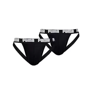 PUMA Męski pasek Jockstrap (2 sztuki), Czarny, M - Paski - miniaturka - grafika 1