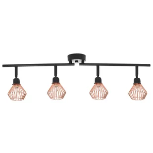 Beliani Lampa sufitowa czarna/miedziana VOLGA L - Lampy sufitowe - miniaturka - grafika 1