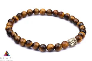 Bransoletka Męska Tygrysie Oko Budda - Bransolety męskie - miniaturka - grafika 1