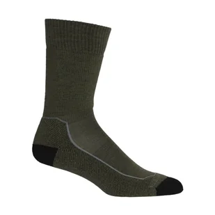 Męskie skarpety trekkingowe Icebreaker Hike+ Medium Crew loden/black - 47-49 - Skarpetki męskie - miniaturka - grafika 1