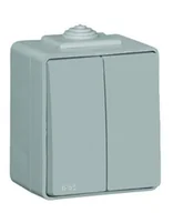 Wyłączniki światła i elektryczne - EFAPEL WATERPROOF48 ŁĄCZNIK SCHODOWY PODWÓJNY N/T IP65 SZARY 48101 CCZ - miniaturka - grafika 1