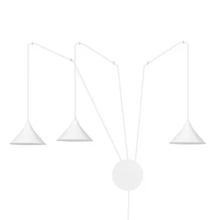 Emibig Abramo lampa wisząca 3-punktowa biała 159/3 159/3 - Lampy sufitowe - miniaturka - grafika 1