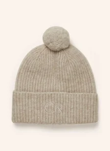 Calvin Klein Czapka Z Dodatkiem Alpaki beige - Czapki damskie - miniaturka - grafika 1