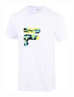 Koszulki sportowe męskie - Koszulka męska Fila  T-Shirt Caleb White L - miniaturka - grafika 1