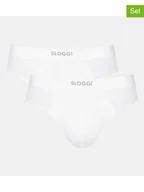 Majtki męskie - Sloggi Slipy (2 pary) "Ever Ease" w kolorze białym - miniaturka - grafika 1