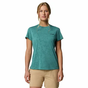 Damska koszulka szybkoschnąca Columbia Bluebird Canyon Short Sleeve Crew river blue - S - Koszulki i topy damskie - miniaturka - grafika 1