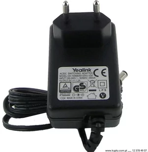 Yealink Zasilacz PSU do T41/T42/T27 1,2A (PSU-T41) PSU-T41 - Sprzęt konferencyjny i radiowęzłowy - miniaturka - grafika 1