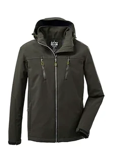 killtec Męska kurtka softshellowa/kurtka outdoorowa z odpinanym kapturem KOW 163 MN SFTSHLL JCKT, dark moss, XXL, 37711-000 - Kurtki męskie - miniaturka - grafika 1