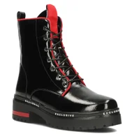 Botki damskie - Botki workery damskie ocieplane skórzane czarne FILIPPO DBT3108/24-37 - miniaturka - grafika 1